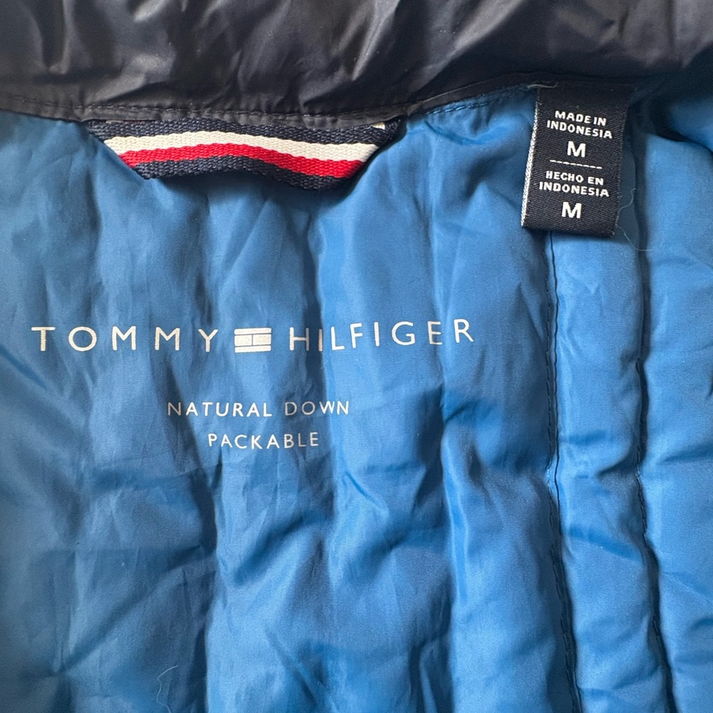 Tommy Hilfiger Navy Puffer Jacket - Picture 3 of 4